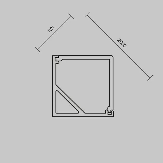Рассеиватель для профиля 16x16 (Угол, Белый, 2 м), ALM-1616S-O-DF-2M, Maytoni, 642026 Рассеиватель для профиля 16x16 (Угол, Белый, 2 м), ALM-1616S-O-DF-2M, Maytoni, 642026
