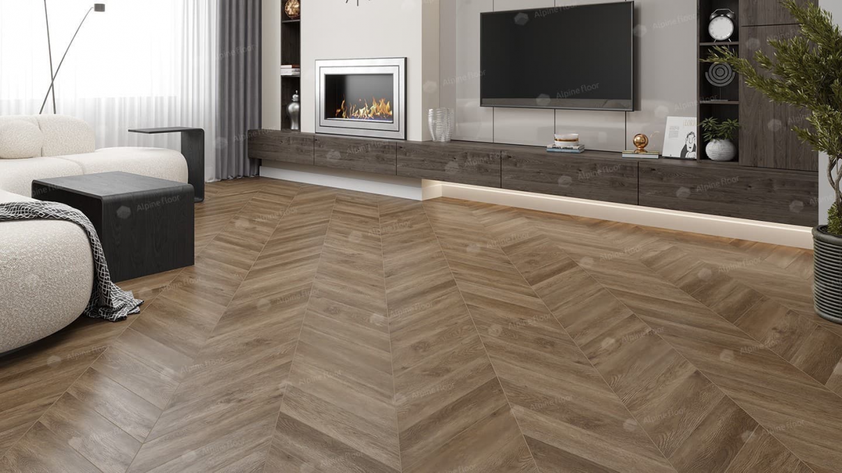 Каменный ламинат SPC Alpine Floor Chevron Alpine Макадамия, ECO 18-5 MC