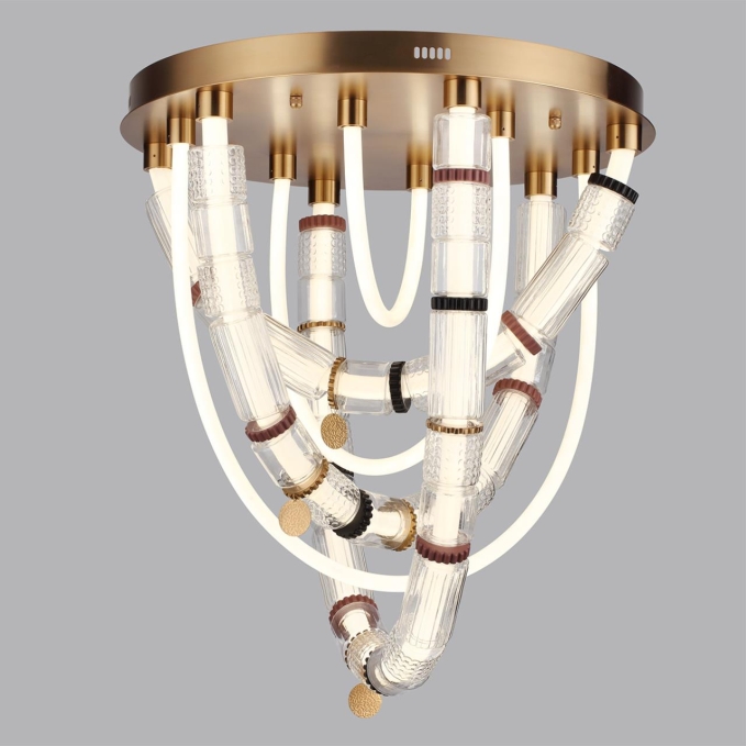 Люстра потолочная LED 80W 4000K COLLIER L-VISION Люстра 043 ODEON LIGHT 5455/80CL, фото на цветном фоне 1 Люстра потолочная LED 80W 4000K COLLIER L-VISION Люстра 043 ODEON LIGHT 5455/80CL, фото на цветном фоне 1