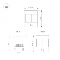 Светильник LTD-DAFNA-GROUND-R100-6W Day4000 (SL, 10 deg, 230V), Arlight, 061181 Светильник LTD-DAFNA-GROUND-R100-6W Day4000 (SL, 10 deg, 230V), Arlight, 061181