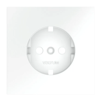 Накладка для розетки с заземлением, S70 (белый матовый), Voltum, VLS000602