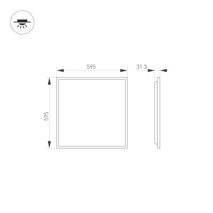 Светильник DL-TITAN-S600x600-40W White6000 (WH, 120 deg, 230V), Arlight, 038423 Светильник DL-TITAN-S600x600-40W White6000 (WH, 120 deg, 230V), Arlight, 038423