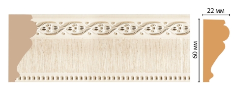 Молдинг Decomaster 161-6 ДМ, 60x22x2400 мм