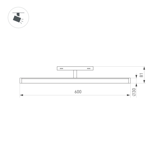 Светильник MAG-ORIENT-TUBE-TURN-L600-20W Warm3000 (WH, 180 deg, 48V), Arlight, 036475, изображение 2 Светильник MAG-ORIENT-TUBE-TURN-L600-20W Warm3000 (WH, 180 deg, 48V), Arlight, 036475, изображение 2