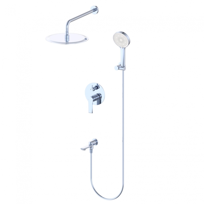 Душевой комплект со смесителем Wonzon & Woghand Brilliant WW-88939079-CR хром глянцевый встраиваемый Душевой комплект со смесителем Wonzon & Woghand Brilliant WW-88939079-CR хром глянцевый встраиваемый