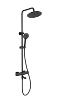 Душевая стойка со смесителем Wonzon & Woghand Neo WW-B3035-A3-MB черная матовая с термостатом Душевая стойка со смесителем Wonzon & Woghand Neo WW-B3035-A3-MB черная матовая с термостатом