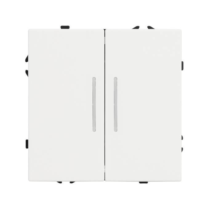 Механизм выключателя двухклавишный непроходной LED SWT-NOBE-MK02-SFPL-L-WH (230V, 10A), Arlight, 054239, изображение 3
