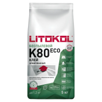 Клей для плитки и керамогранита Litokol Litoflex K80 Eco, 5 кг Клей для плитки и керамогранита Litokol Litoflex K80 Eco, 5 кг