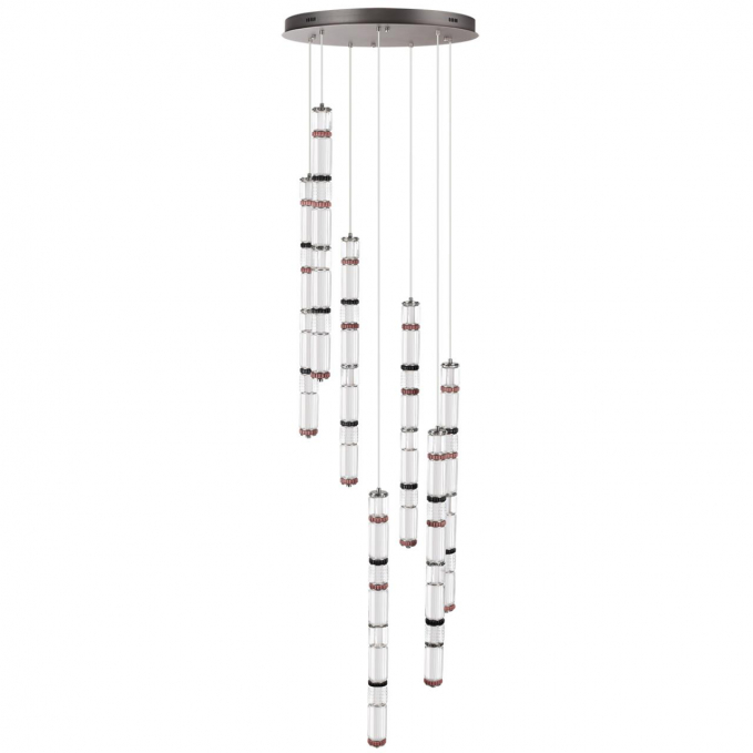 Люстра каскадная LED 210W (30W*7) 4000K COLLIER L-VISION Люстра 045 ODEON LIGHT 5456/210L, изображение 1
