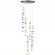 Люстра каскадная LED 210W (30W*7) 4000K COLLIER L-VISION Люстра 045 ODEON LIGHT 5456/210L, фото на белом фоне