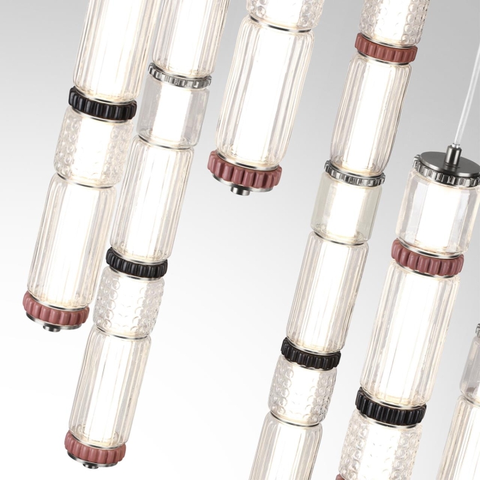 Люстра каскадная LED 210W (30W*7) 4000K COLLIER L-VISION Люстра 045 ODEON LIGHT 5456/210L, композиция 3