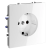 Розетка встраиваемая VOLTUM S70 с заземлением 16А, (белый глянцевый), Voltum, VLS040101