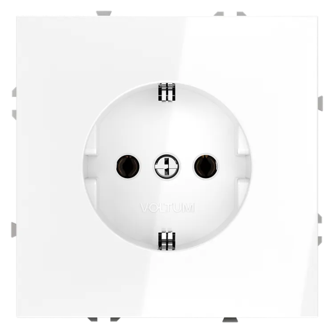 Розетка встраиваемая VOLTUM S70 с заземлением 16А, (белый глянцевый), Voltum, VLS040101 Розетка встраиваемая VOLTUM S70 с заземлением 16А, (белый глянцевый), Voltum, VLS040101