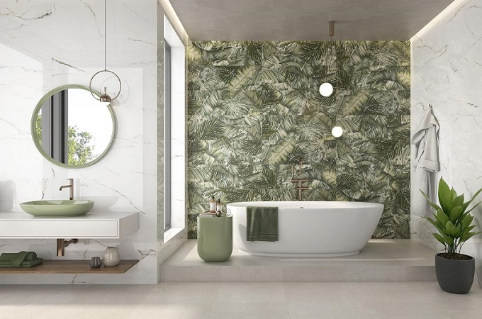 Настенная плитка Pamesa Trend / Ageri Vegetal Green 33.3x100 Настенная плитка Pamesa Trend / Ageri Vegetal Green 33.3x100