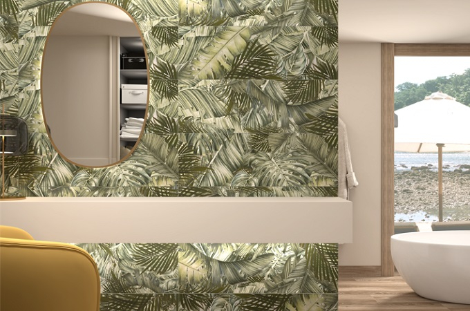 Настенная плитка Pamesa Trend / Ageri Vegetal Green 33.3x100 Настенная плитка Pamesa Trend / Ageri Vegetal Green 33.3x100