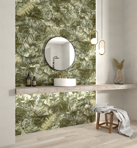 Настенная плитка Pamesa Trend / Ageri Vegetal Green 33.3x100 Настенная плитка Pamesa Trend / Ageri Vegetal Green 33.3x100