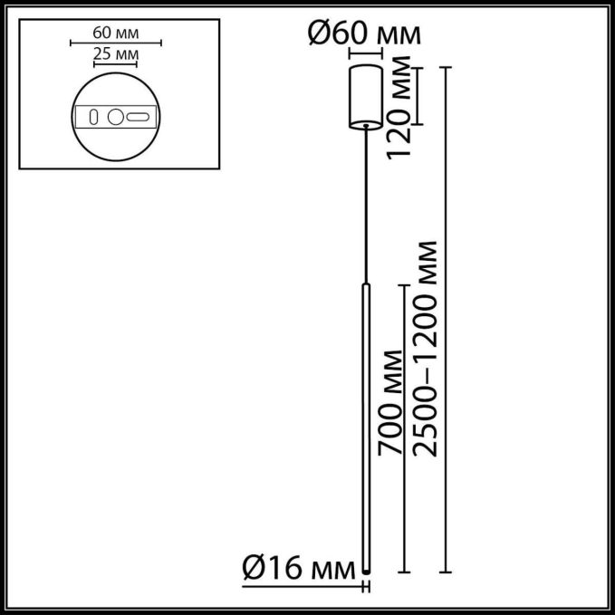 Светильник IP20 LED 4W 250Лм 3000K 30° 220V MILLY HIGHTECH ODL26 269 ODEON LIGHT 7103/4L, схема товара Светильник IP20 LED 4W 250Лм 3000K 30° 220V MILLY HIGHTECH ODL26 269 ODEON LIGHT 7103/4L, схема товара
