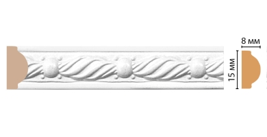 Молдинг Decomaster 130-16 ДМ, 15x8x2400 мм