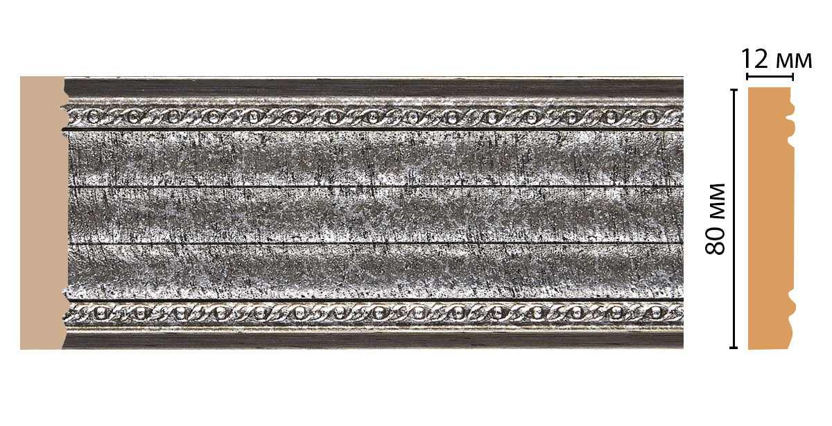 Молдинг Decomaster 150-44 ДМ, 80x12x2400 мм Молдинг Decomaster 150-44 ДМ, 80x12x2400 мм