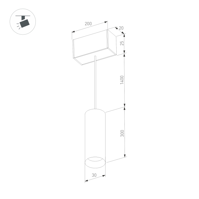 Светильник MAG-SPOT-HANG-25-R30-5W Warm3000 (BK-GD, 45deg, 24V), Arlight, 034244, изображение 3 Светильник MAG-SPOT-HANG-25-R30-5W Warm3000 (BK-GD, 45deg, 24V), Arlight, 034244, изображение 3