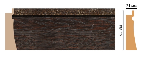 Багет Decomaster 524-1333, 65x24x2900 мм