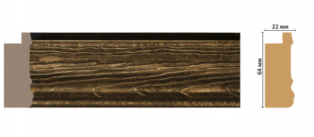 Багет Decomaster FM14-1, 64x22x2850 мм Багет Decomaster FM14-1, 64x22x2850 мм