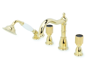 Смеситель на борт ванны Boheme Royal Cristal 395-Royal/CRST black глянцевое золото Смеситель на борт ванны Boheme Royal Cristal 395-Royal/CRST black глянцевое золото