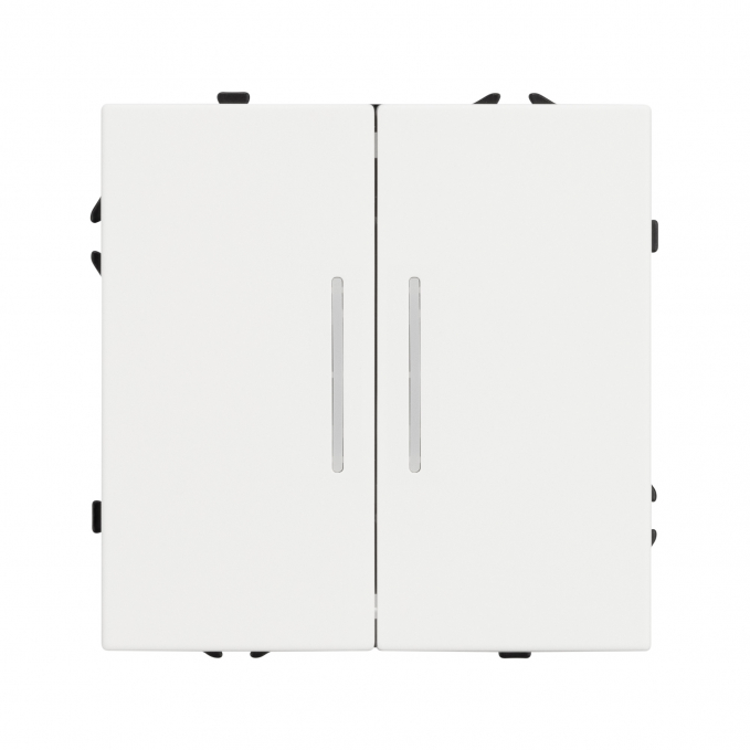 Механизм выключателя двухклавишный проходной LED SWT-NOBE-MKP2-SFPL-L-WH (230V, 10A), Arlight, 054240, изображение 3 Механизм выключателя двухклавишный проходной LED SWT-NOBE-MKP2-SFPL-L-WH (230V, 10A), Arlight, 054240, изображение 3