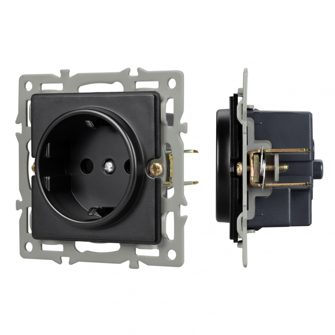 Механизм электрической розетки SCT-GP-MEU-PL-BK (250V, 16A), Arlight, 043740, изображение 1 Механизм электрической розетки SCT-GP-MEU-PL-BK (250V, 16A), Arlight, 043740, изображение 1
