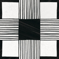 Керамогранит Equipe Caprice Deco Cloth B&W 20x20, 22124