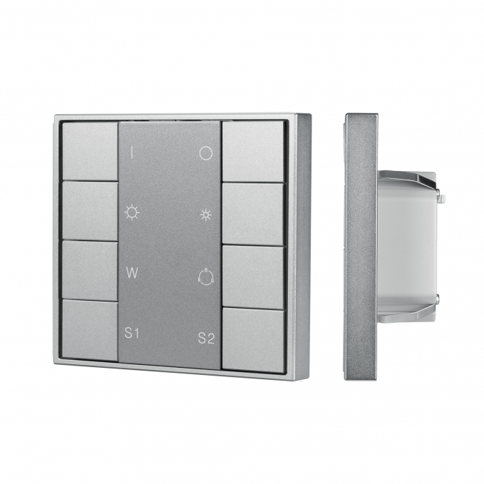 INTELLIGENT ARLIGHT Кнопочная панель DALI-201-23-1G-2SC-RGBW-DT8-IN Silver (BUS, Frame), Arlight, 048220, изображение 1 INTELLIGENT ARLIGHT Кнопочная панель DALI-201-23-1G-2SC-RGBW-DT8-IN Silver (BUS, Frame), Arlight, 048220, изображение 1