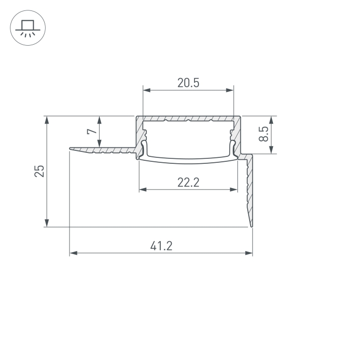 Профиль FANTOM-W20-H10-EDGE-2000 ANOD, Arlight, 054183, изображение 5 Профиль FANTOM-W20-H10-EDGE-2000 ANOD, Arlight, 054183, изображение 5