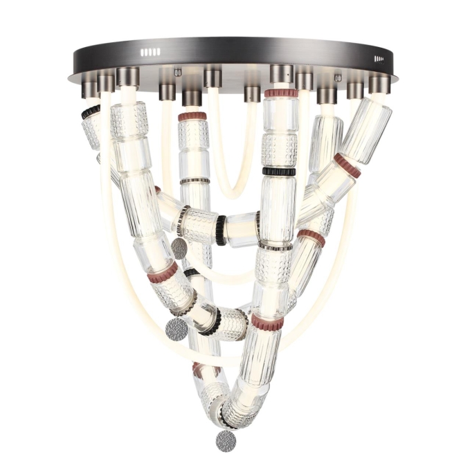 Люстра потолочная LED 80W 4000K COLLIER L-VISION Люстра 045 ODEON LIGHT 5456/80CL, фото на белом фоне Люстра потолочная LED 80W 4000K COLLIER L-VISION Люстра 045 ODEON LIGHT 5456/80CL, фото на белом фоне