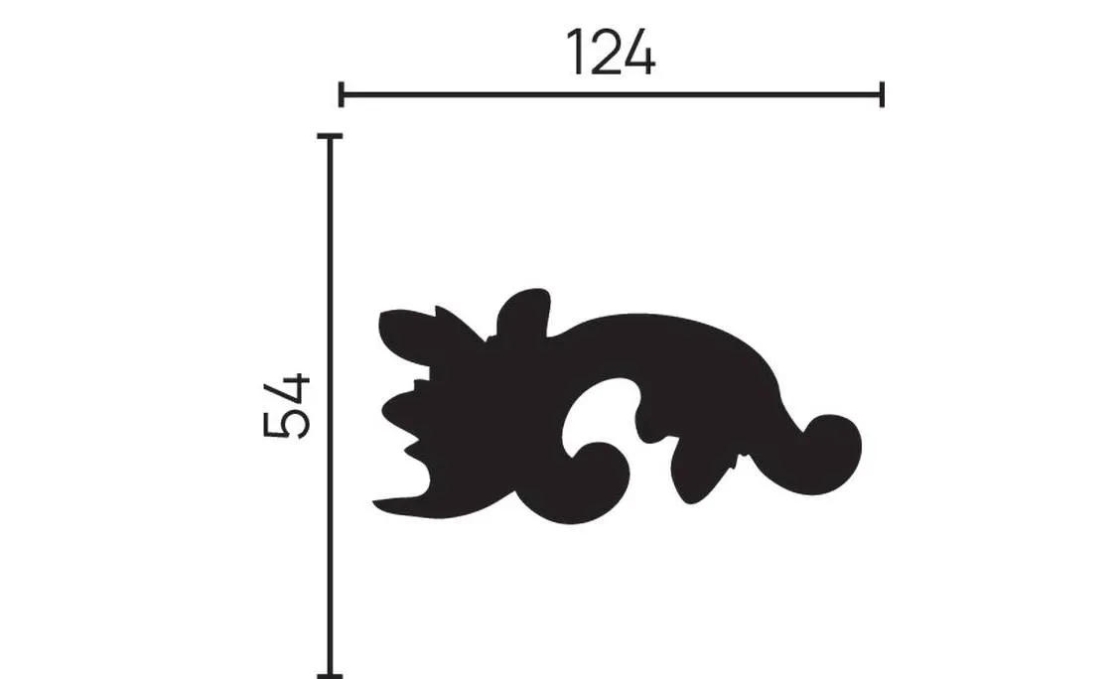 Декоративный элемент Decor-Dizayn H1-157A LR, 124x54x19.5 мм Декоративный элемент Decor-Dizayn H1-157A LR, 124x54x19.5 мм