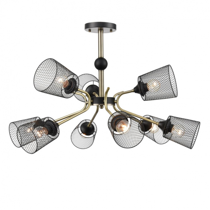 Люстра потолочная Е27 9*60W 220V ABRIS COUNTY LN26 306 LUMION 8191/9C, фото на цветном фоне 2 Люстра потолочная Е27 9*60W 220V ABRIS COUNTY LN26 306 LUMION 8191/9C, фото на цветном фоне 2