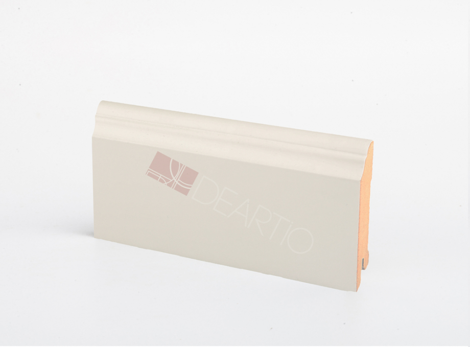Плинтус Deartio U126-80 Магнолия, 80x16x2050 мм