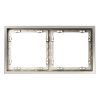 Рамка металлическая на 2 поста, S70 Metal (никель), Voltum, VLSM120211 Рамка металлическая на 2 поста, S70 Metal (никель), Voltum, VLSM120211