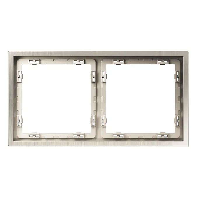 Рамка металлическая на 2 поста, S70 Metal (никель), Voltum, VLSM120211 Рамка металлическая на 2 поста, S70 Metal (никель), Voltum, VLSM120211