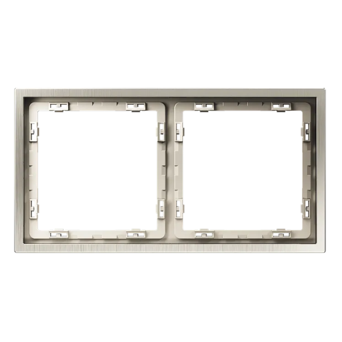 Рамка металлическая на 2 поста, S70 Metal (никель), Voltum, VLSM120211 Рамка металлическая на 2 поста, S70 Metal (никель), Voltum, VLSM120211