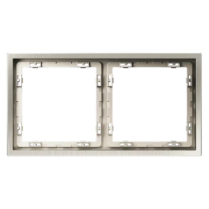 Рамка металлическая на 2 поста, S70 Metal (никель), Voltum, VLSM120211 Рамка металлическая на 2 поста, S70 Metal (никель), Voltum, VLSM120211