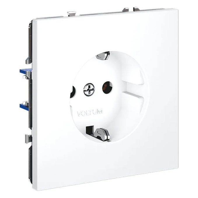 Розетка встраиваемая VOLTUM S70 с заземлением 16А, (белый матовый), Voltum, VLS040102 Розетка встраиваемая VOLTUM S70 с заземлением 16А, (белый матовый), Voltum, VLS040102