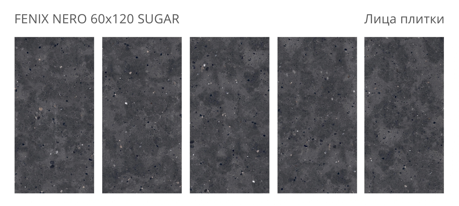 Керамогранит Staro Concreto Fenix Nero Sugar 60x120 Керамогранит Staro Concreto Fenix Nero Sugar 60x120