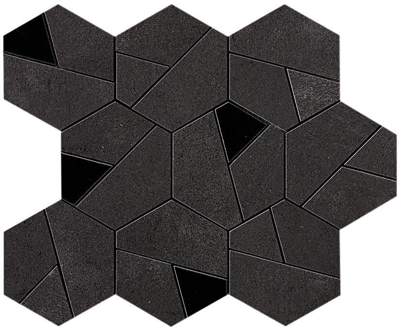 Мозаика Atlas Concorde Boost Tarmac Mosaico Hex Black 25x28.5, AN7B Мозаика Atlas Concorde Boost Tarmac Mosaico Hex Black 25x28.5, AN7B