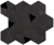 Мозаика Atlas Concorde Boost Tarmac Mosaico Hex Black 25x28.5, AN7B