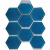 Мозаика Starmosaic Geometry Hexagon Big Deep Blue Glossy 95x110 25.6x29.5