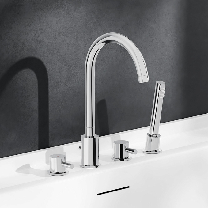 Смеситель для ванны и душа Damixa Scandinavian Pure 360400000 на борт, хром Смеситель для ванны и душа Damixa Scandinavian Pure 360400000 на борт, хром