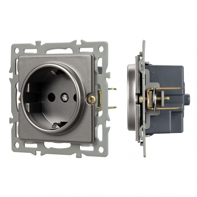 Механизм электрической розетки SCT-GP-MEU-PL-GR (250V, 16A), Arlight, 043741, изображение 1 Механизм электрической розетки SCT-GP-MEU-PL-GR (250V, 16A), Arlight, 043741, изображение 1
