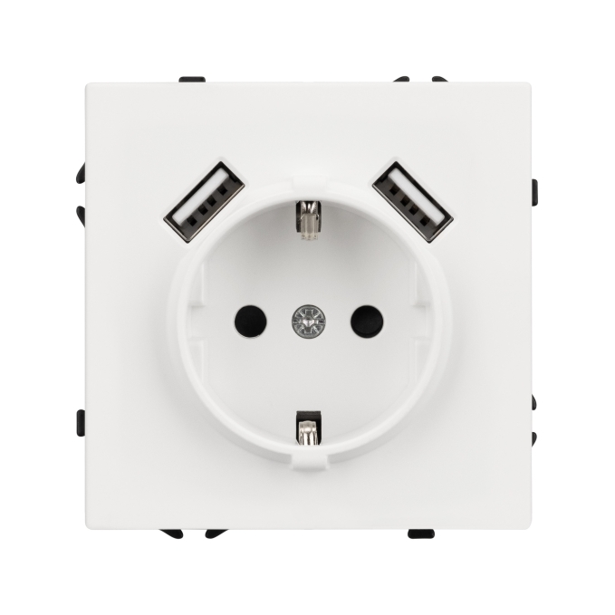 Механизм розетки с USB зарядкой SCT-NOBE-MUAA-SFPL-WH (230V, 16A), Arlight, 054288, изображение 3 Механизм розетки с USB зарядкой SCT-NOBE-MUAA-SFPL-WH (230V, 16A), Arlight, 054288, изображение 3