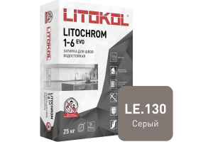 Затирка цементная Litokol Litochrom 1-6 Evo LE.130 Серый, 25 кг Затирка цементная Litokol Litochrom 1-6 Evo LE.130 Серый, 25 кг