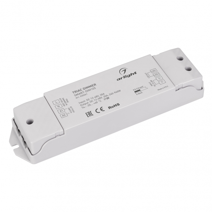 Диммер SMART-DIM105 (12-48V, 20A, TRIAC), Arlight, 035061, изображение 1 Диммер SMART-DIM105 (12-48V, 20A, TRIAC), Arlight, 035061, изображение 1